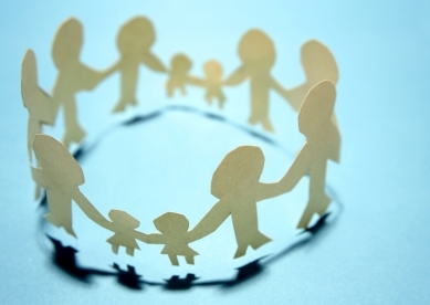 Paper Cutout Circle of People